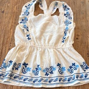 Old Navy Kids White and Blue Tank Top